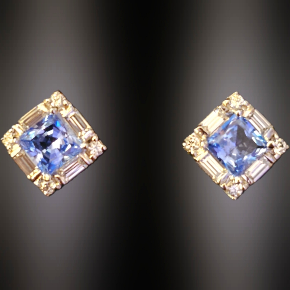 Sterling Silver Topaz Earrings
